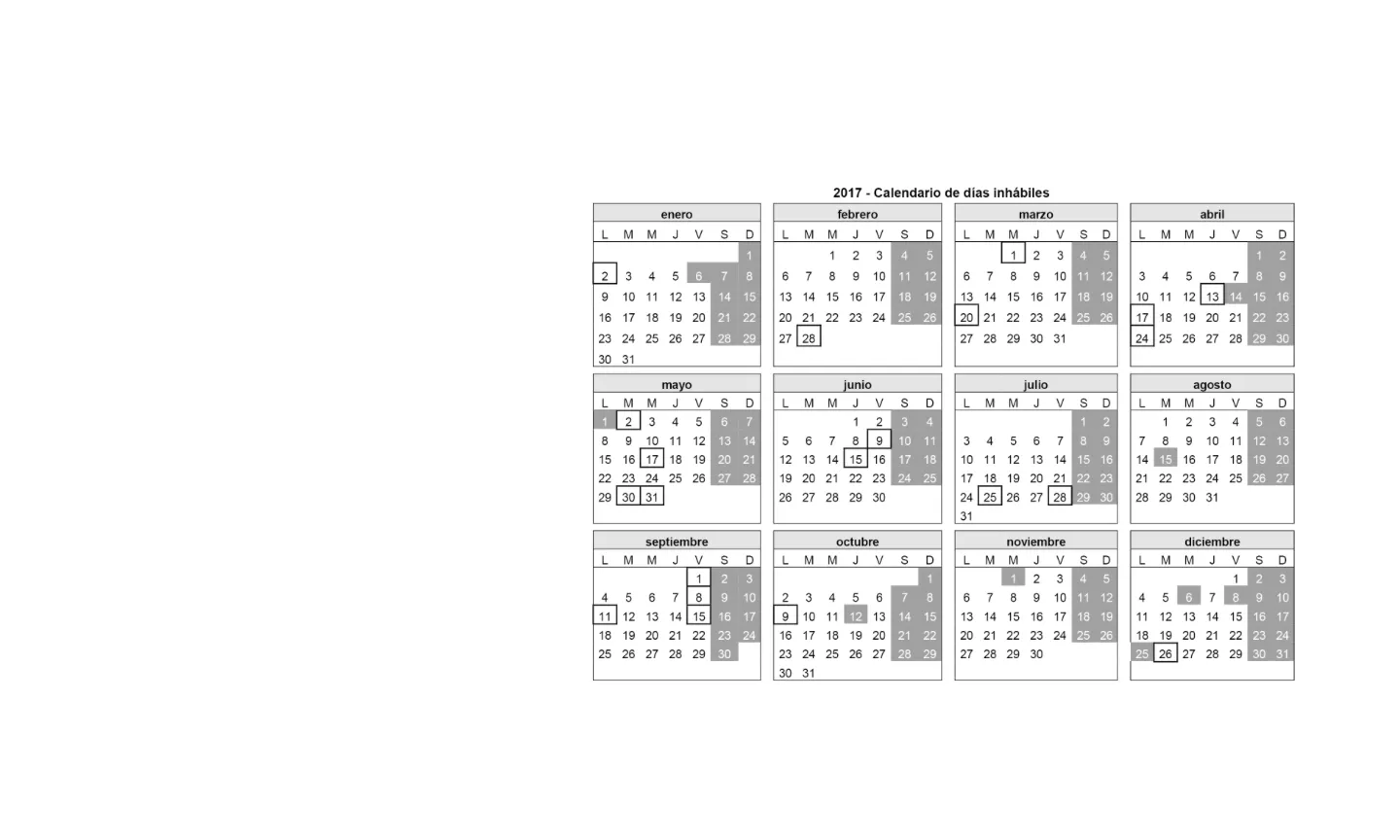 El calendari complet es pot consultar al Butlletí Oficial de l'Estat. Font: BOE