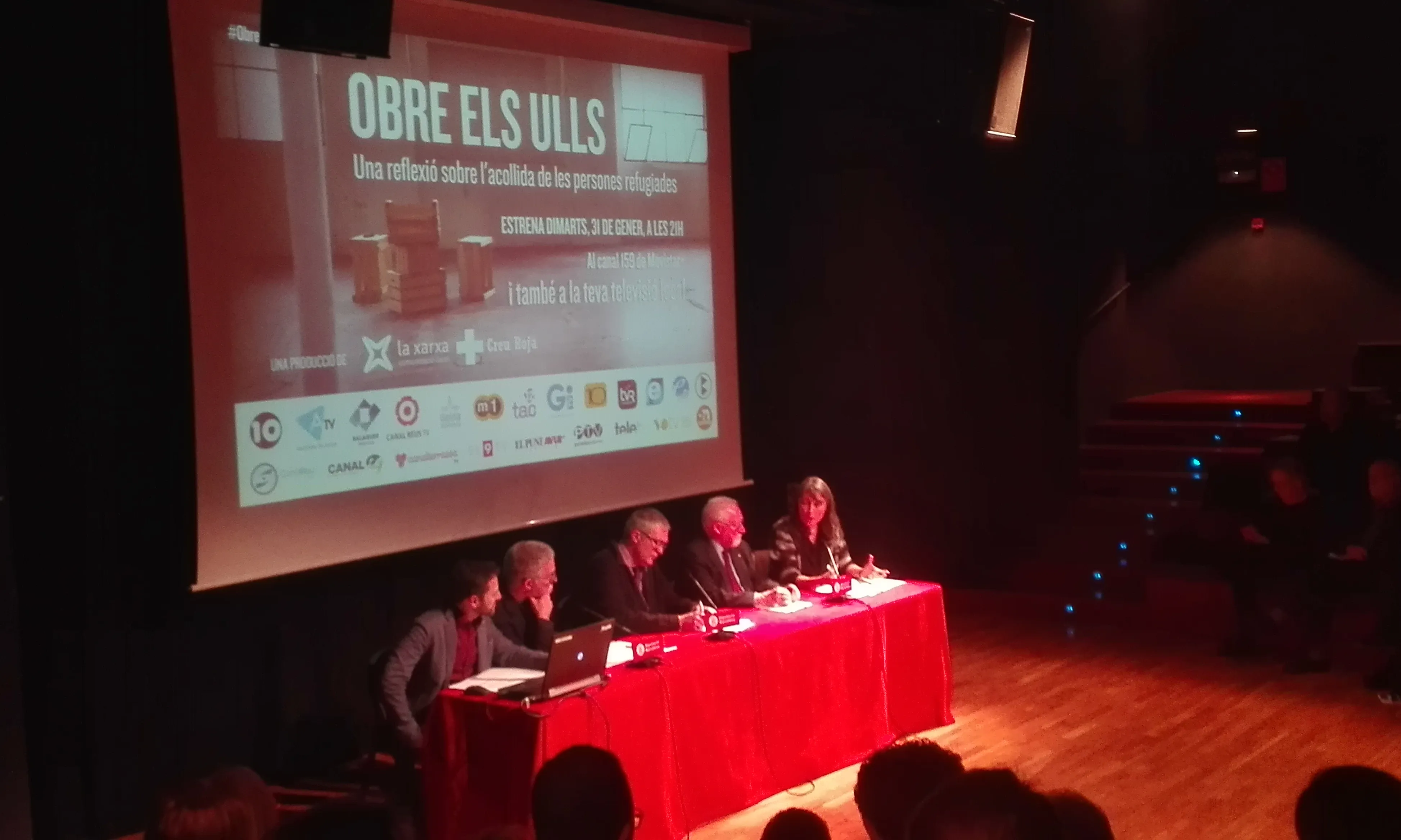 Moment durant la Roda de Premsa. Font: Rubén Escobar