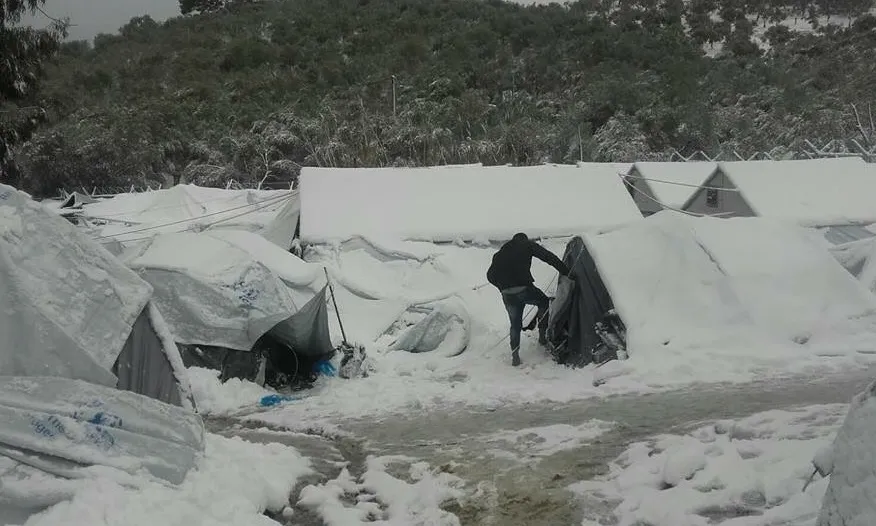 Situació als camps de refugiats de Grècia. Font: City Plaza Squat, Twitter