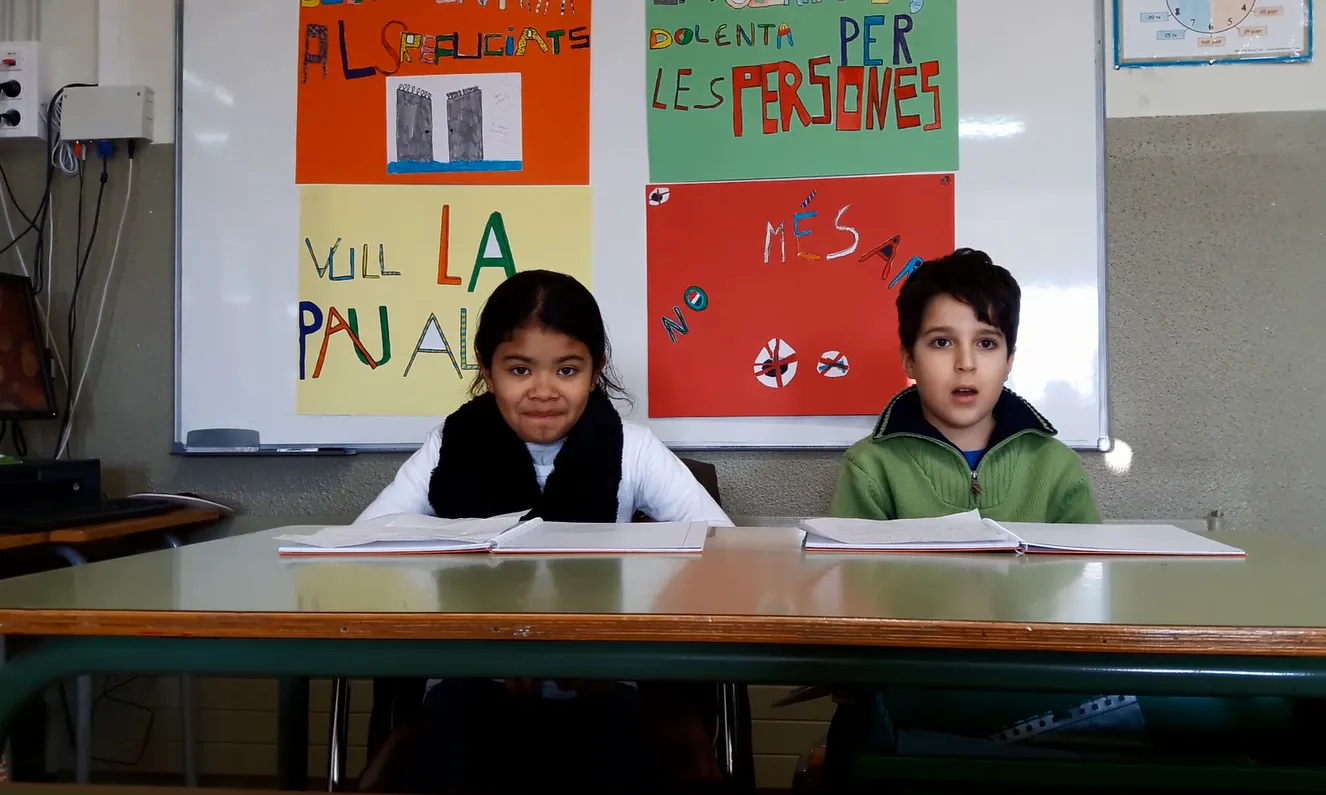 Alumnes de l'Escola Santa Eugènia, de Girona - Foto: Coordinadora d’ONG Solidàries 