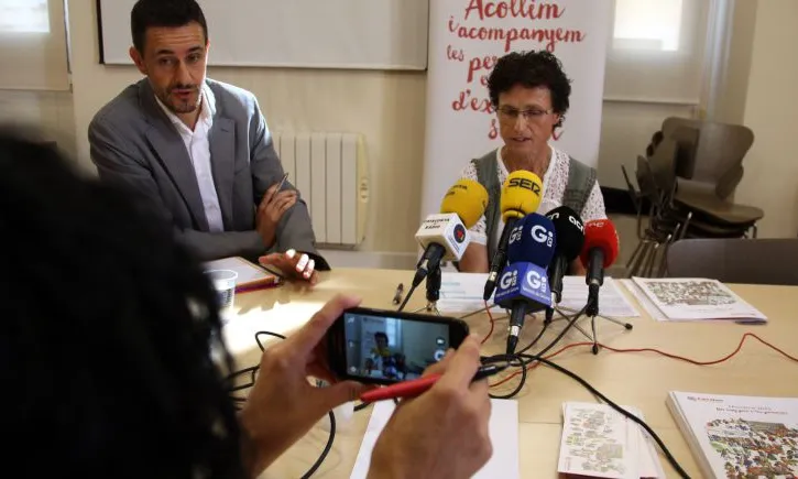 La directora de Càritas, Dolors Puigdevall, en roda de premsa. Font: ACN