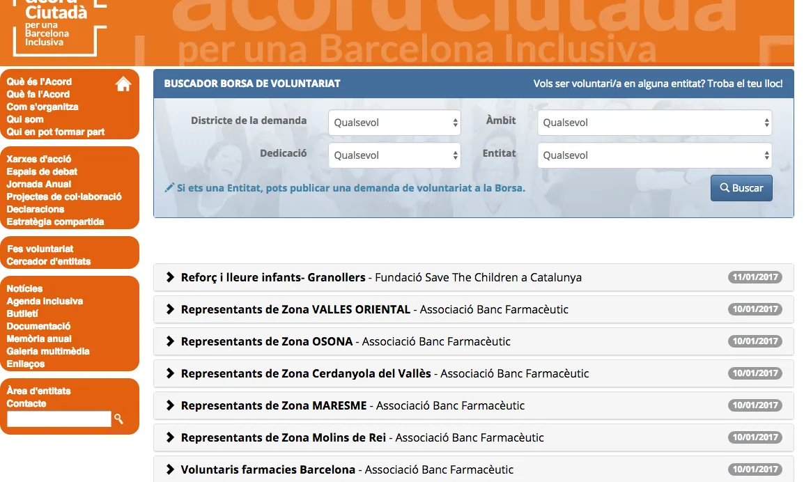 Les entitats de Barcelona que formen part de l’Acord Ciutadà per una Barcelona Inclusiva disposen d’una borsa específica. (Font: Acord Ciutadà per una Barcelona Inclusiva)