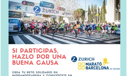 La Marató solidària permet recaptar fons per a projectes de 1.500 ONG. Font: Zurich Marató de Barcelona