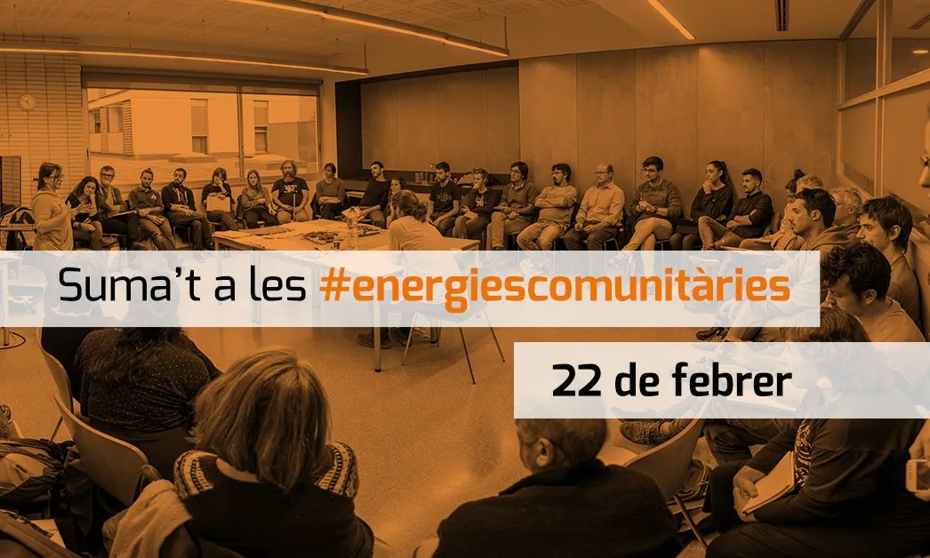 Suma't a les #energiescomunitàries. Font: Twitter de les Energies Comunitàries