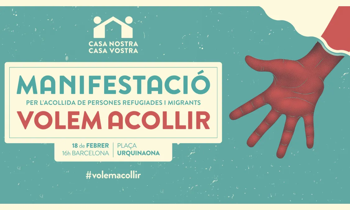 La manifestació reclamarà l'acolliment de refugiats i el cessament dels conflictes que obliguen a abandonar les seves llars a milions de persones. (Font: casanostracasavostra.cat)