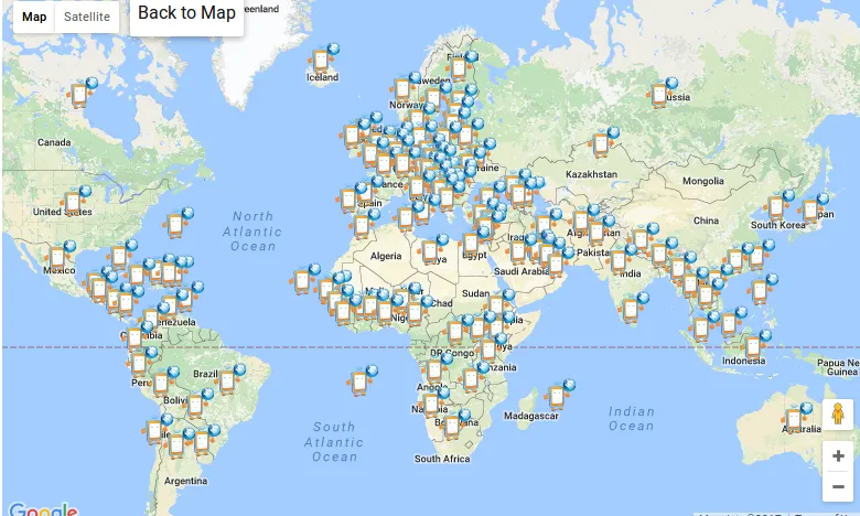 Mapa per geoposicionar els esdeveniments relacionats amb la diada