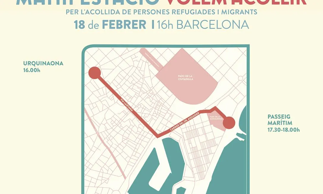 Recorregut de la manifestació del proper 18 de febrer (Font: casanostracasavostra.cat)