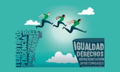 Detall del cartell sobre el Dia de la Dona del Ministerio de Sanidad, Servicios Sociales e Igualdad