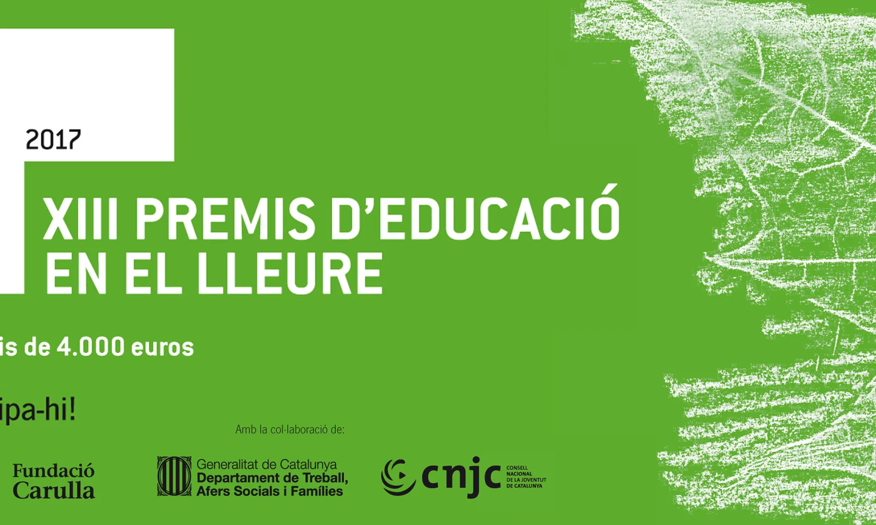 els XIII Premis d’Educació en el Lleure també volen reconèixer una experiència i la trajectòria d’una entitat. Foto: Fundació Carulla