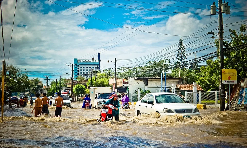 Inundació per fortes pluges. Font: Pixabay