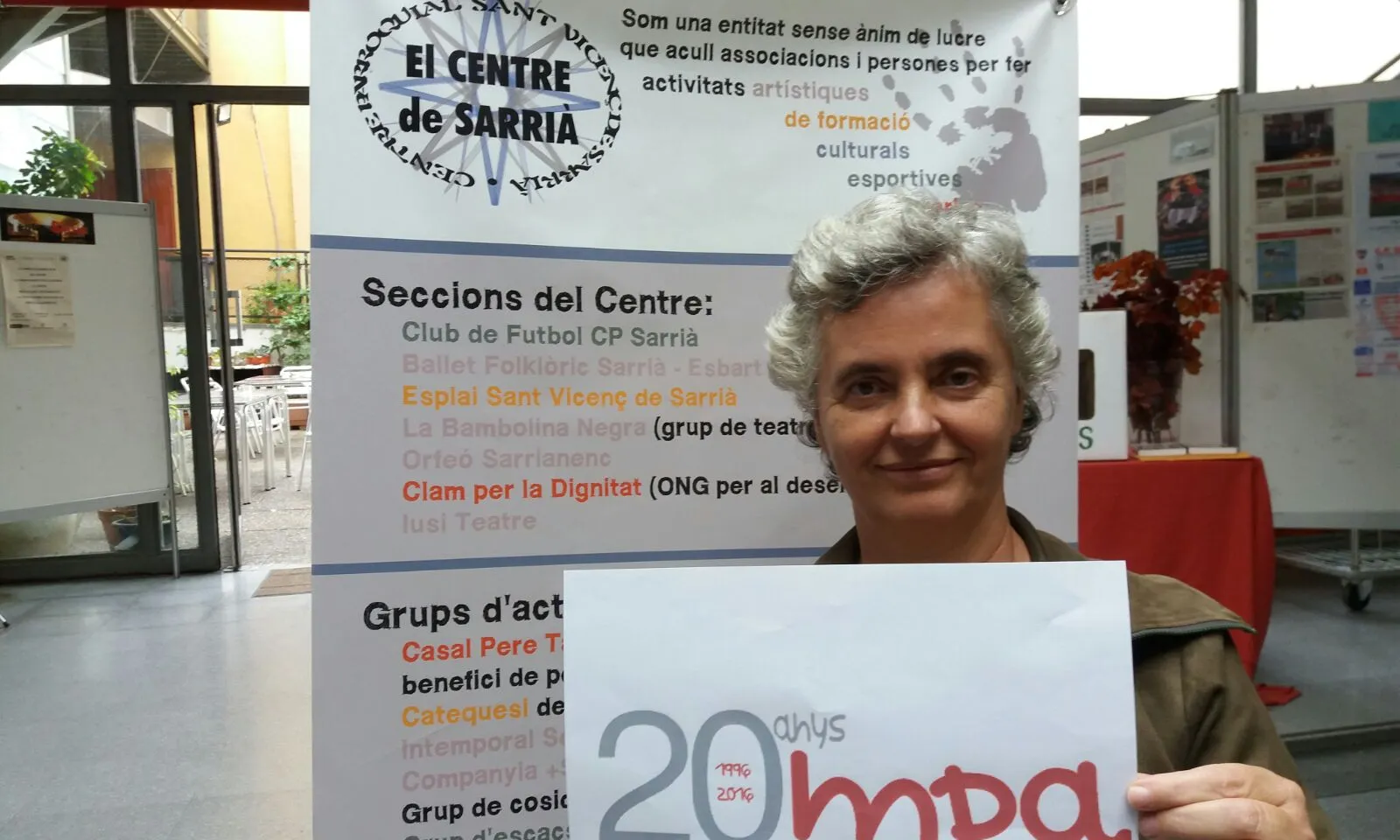 Montserrat Morera és la presidenta del Centre Montserrat Morera és la presidenta del Centre Sant Vicenç de Sarrià i del CAB.Sant Vicenç de Sarrià