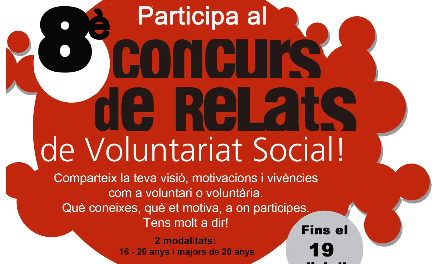 Participa al 8è Concurs de Relats de Voluntariat Social a Lleida