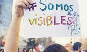 Som visibles. Imatge del GIF de la crida "Sóc lesbiana. Sóc visible". Font: Plana web de Xarxa Feminista