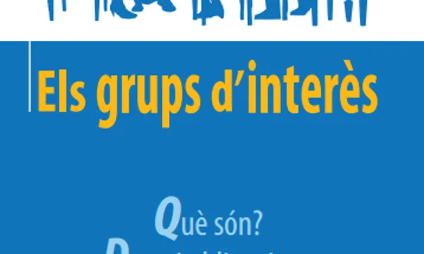 Tríptic informatiu sobre els grups d'interès. Font: Departament de Justícia