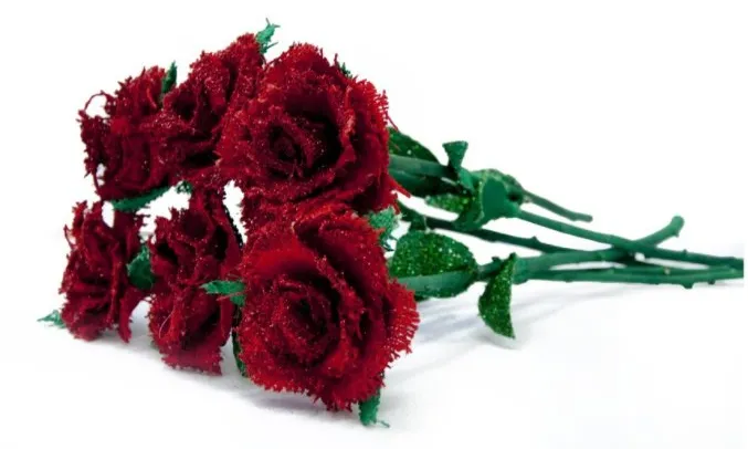 Rosa de tela de sac d'Aprodisca