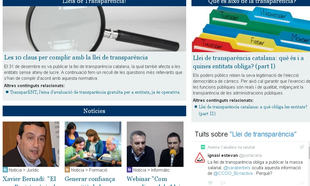 Especial sobre transparència de Xarxanet