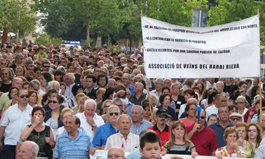 Manifestació de l'AV del barri de la Riera