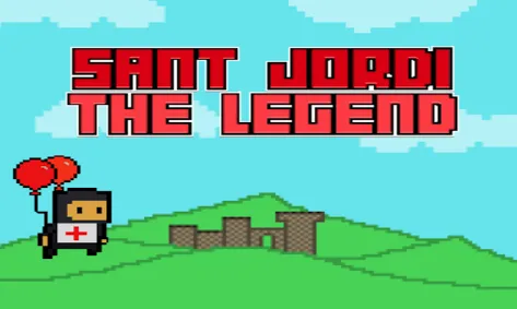 Imatge de la llegenda de Sant Jordi. Imatge en format pixel. 