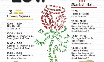 Cartell de la festa associativa de Sant Jordi a Londres