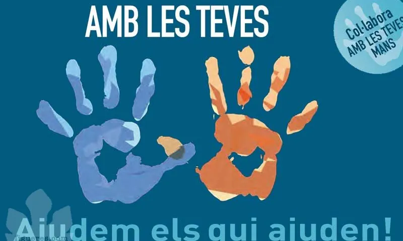 El logotip de l'ONG Amb les teves mans