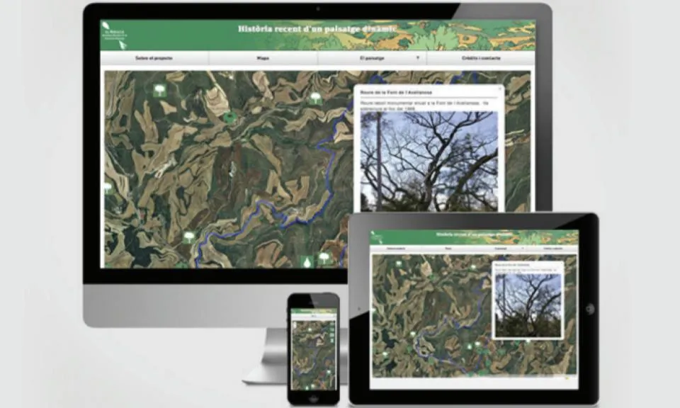 El projecte Memòria i Paisatge inclou un aplicatiu web