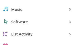 Captura de pantalla de les categories d'automatització de Mailchimp