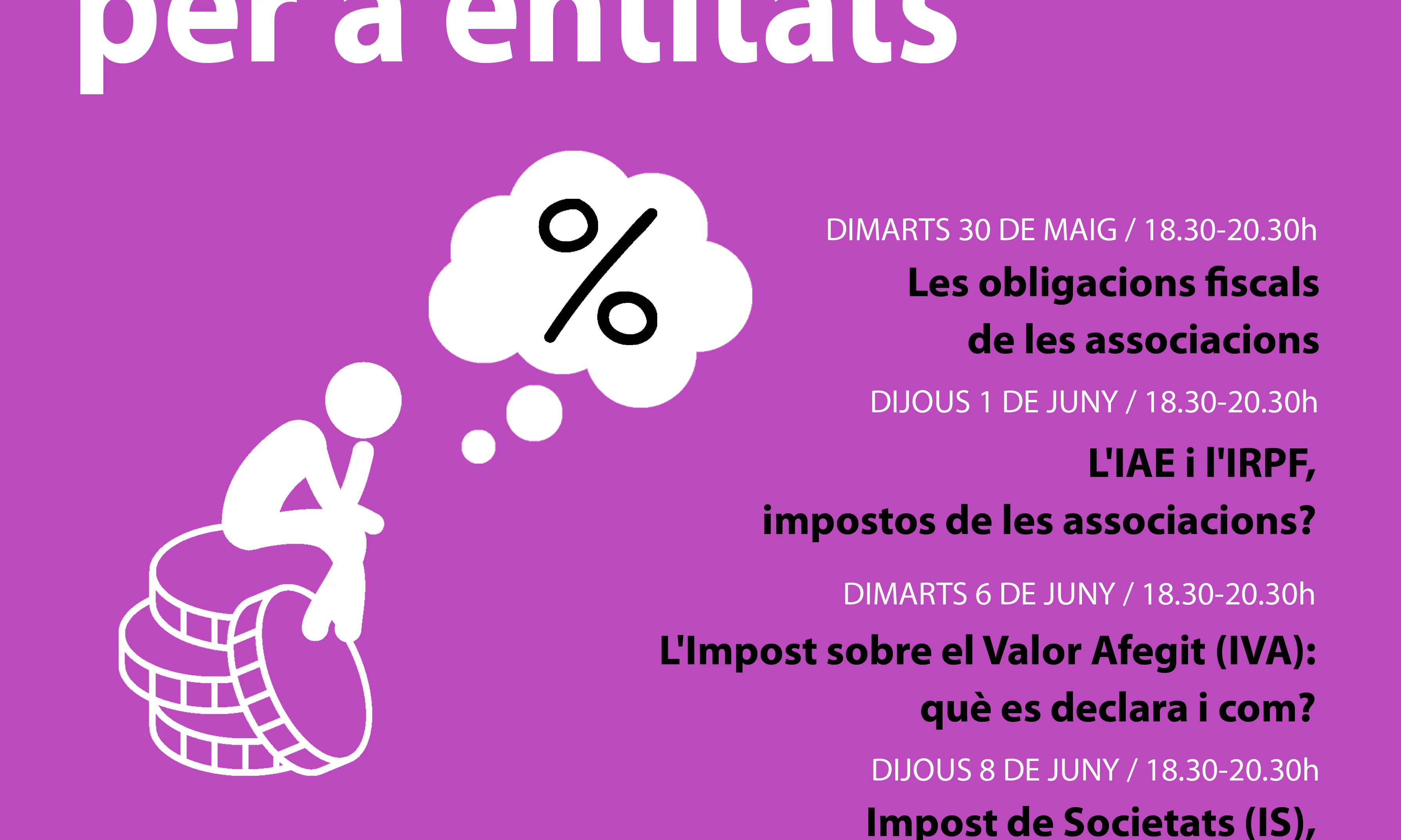 Cartell Cicle de fiscalitat bàsica per a entitats