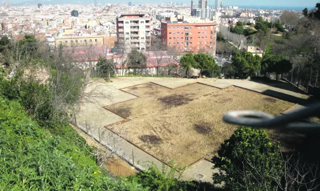 Una vista dels terrenys que ocuparan els horts