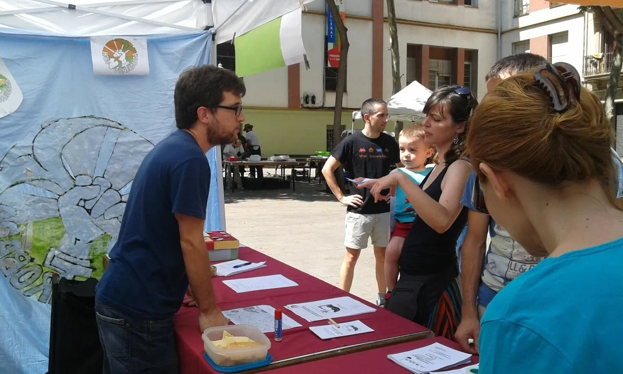 Paradeta de l'Associació Hort de la Font Trobada