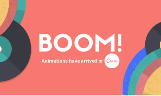 Imatge promocional de Canva anunciant la opció de crear gifs animats