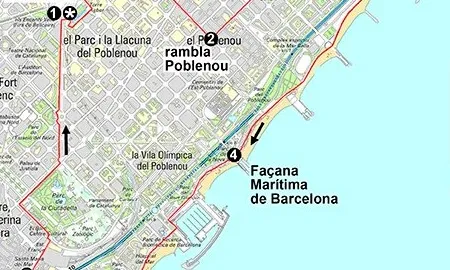 Mapa de la Caminada Solidària per les persones refugiades.