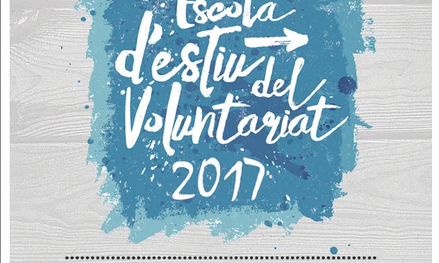 Cartell dels cursos d'iniciació al voluntariat de l'Escola d'Estiu del Voluntariat 2017