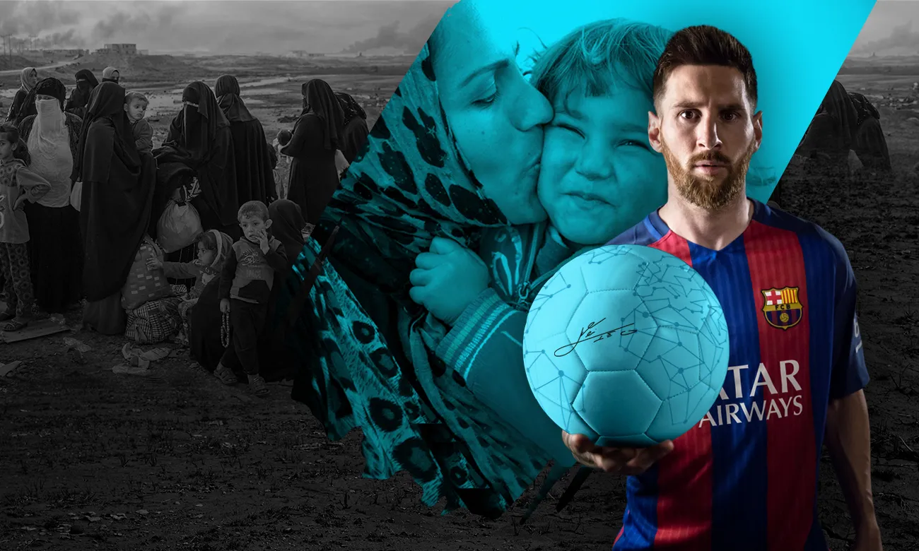 Leo Messi dona suport a la campanya #SignAndPass per donar suport als infants refugiats