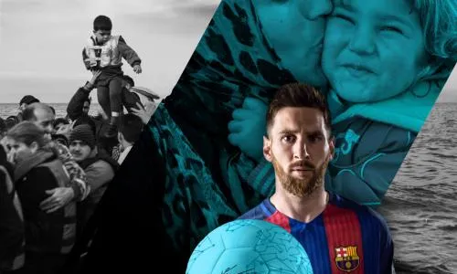 Leo Messi dona suport a la campanya #SignAndPass per donar suport als infants refugiats