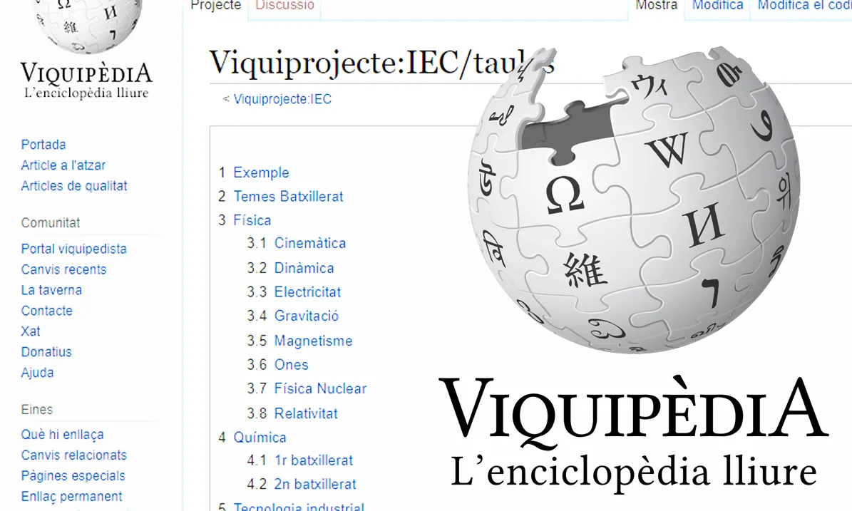 Imatge de la secció de tecnologia de la Viquipèdia