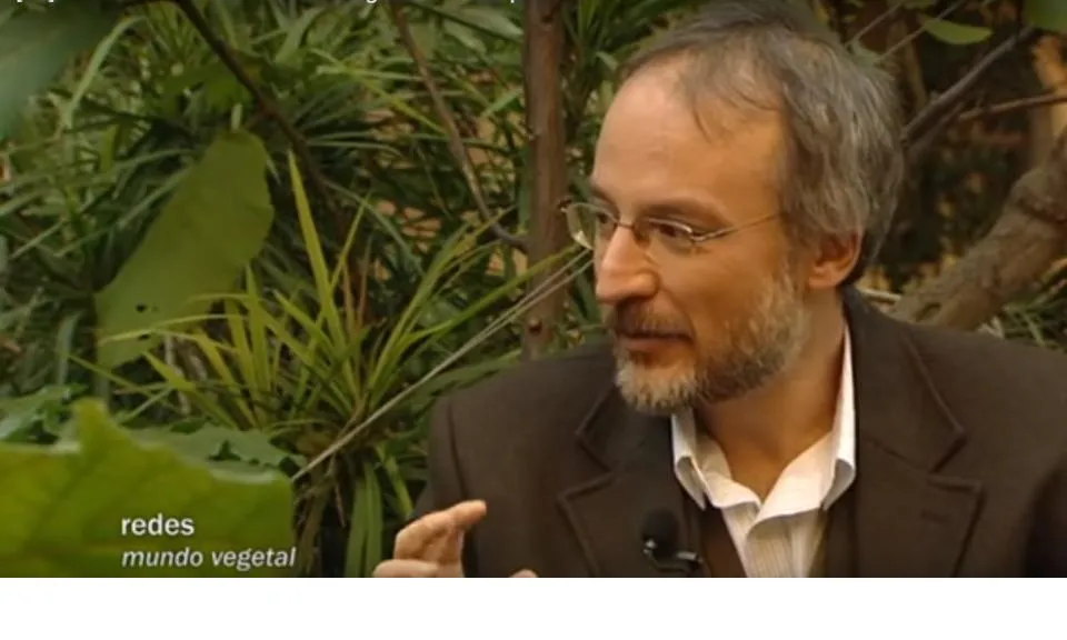 Stefano Mancuso durant una entrevista amb Eduard Punset al programa Redes