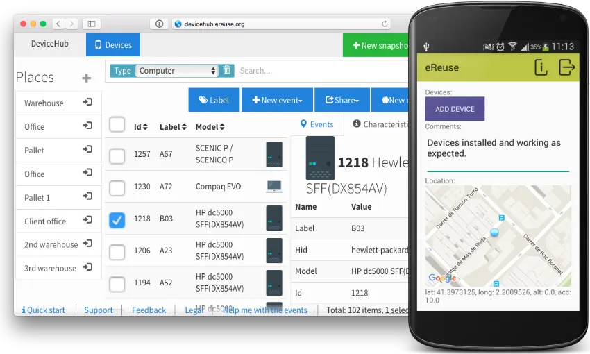 eReuse ha desenvolupat diverses aplicacions perquè els circuits locals les utilitzin.