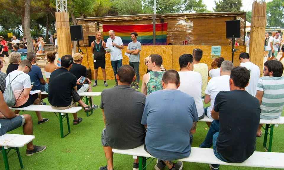 Lectura del manifest de l'OCH al Brunch-in the Park Barcelona