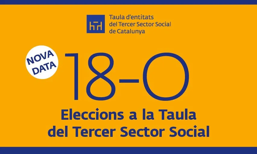 El pròxim 10 d'octubre s'escolliran els membres de la nova Junta de la Taula del Tercer Sector.
