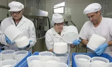 Treballadors a Formatges Muntanyola