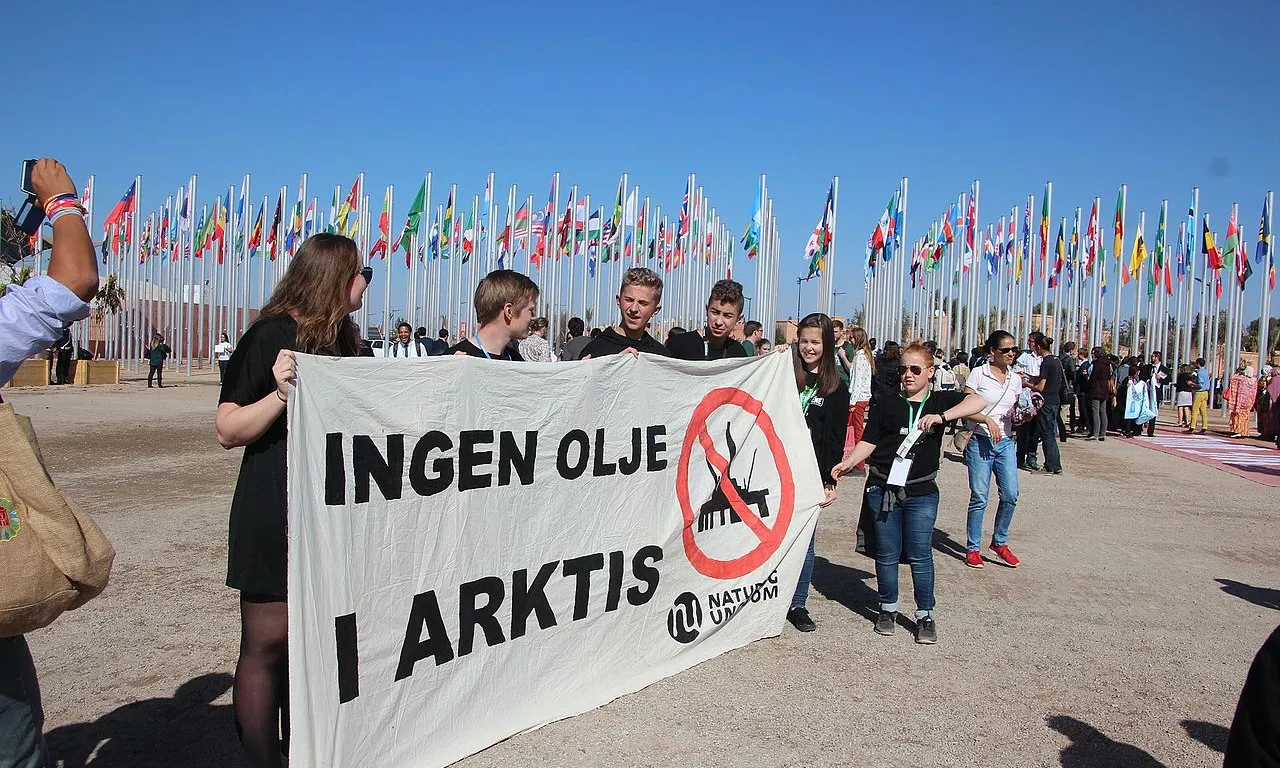 Protesta de Greenpeace contra l'extracció de petroli. 