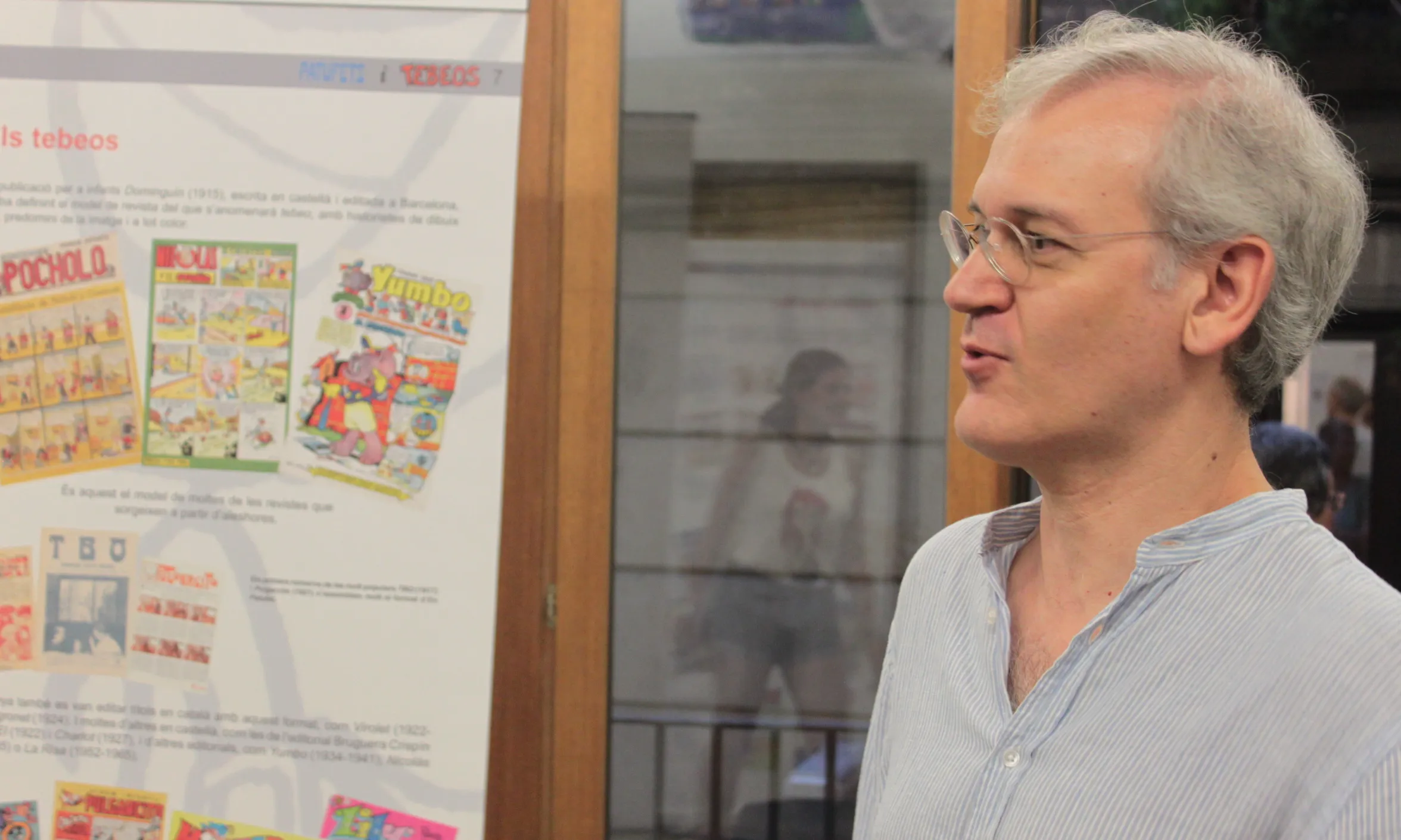 Jordi Clapés, ninotaire, professor de dibuix i comissari de l'exposició "Patufets i tebeos"