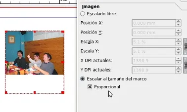 Captura de pantalla sobre com inserir imatges a Scribus