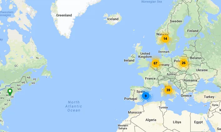 Mapa que mostra els països que es tenen en compte per elaborar l'informe
