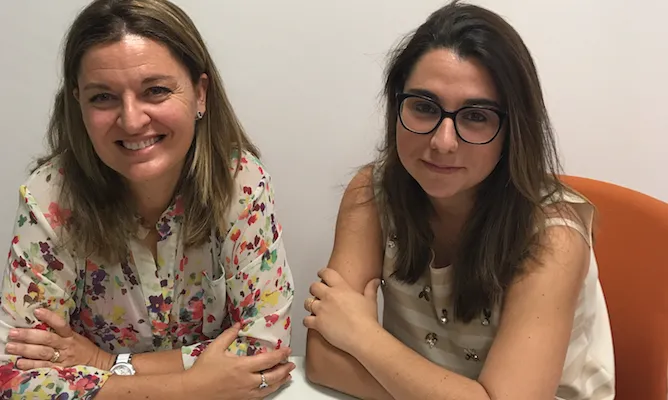 Montserrat Milian i Mireia Dolz de la Fundació Privada Nostre Senyora dels Àngels