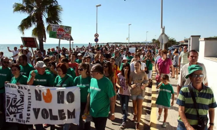Mobilitzacions contra la plataforma Castor a Alcanar