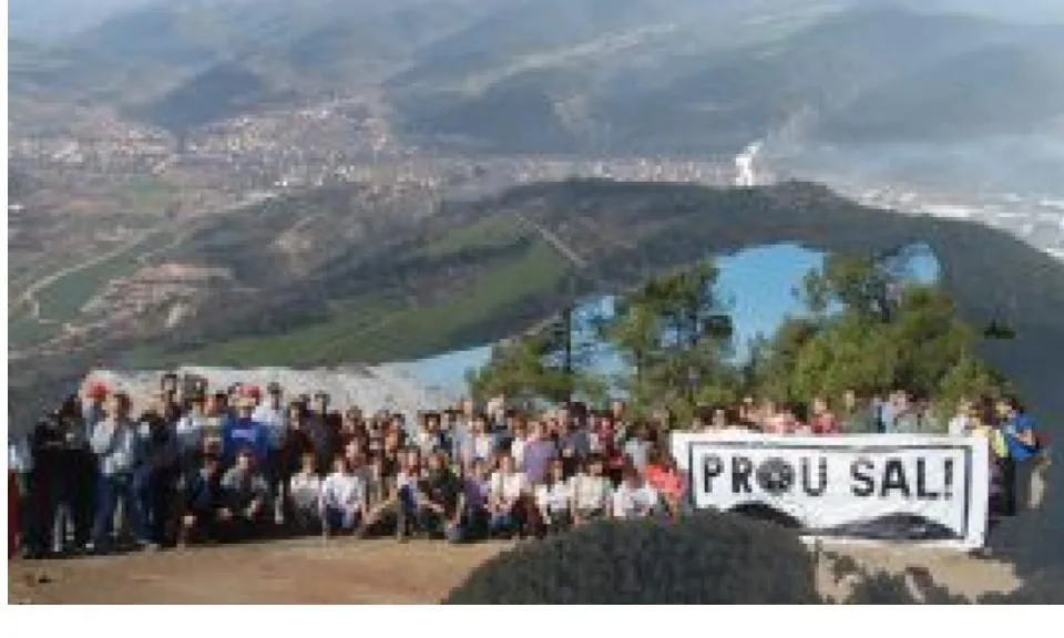 La Plataforma Prou Sal reclama el tancament aturada immediata  dels abocaments  i la retirada de residus salins als runams de Sallent i Súria.