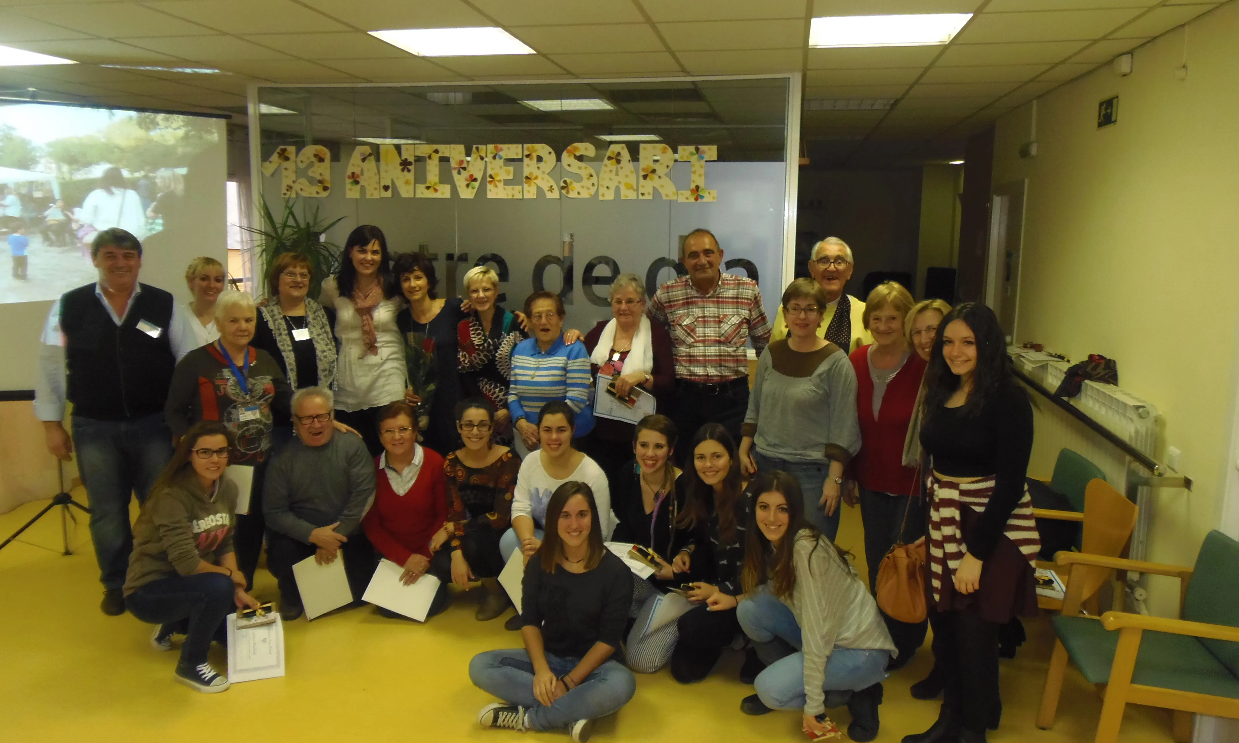 Imatge de grup de les persones voluntàries de la Fundació.