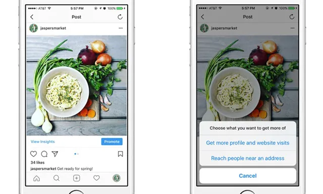 Imatge sobre com promocionar una publicació múltiple a Instagram. 