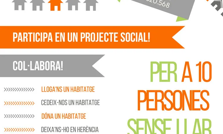 5 pisos per a 10 persones sense llar